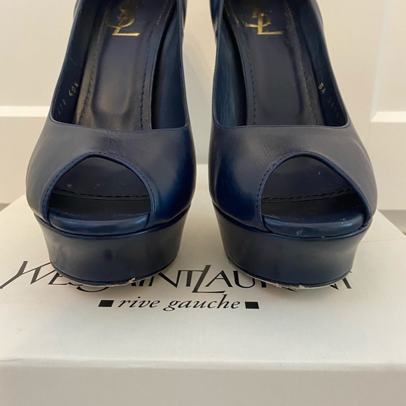 YSL Platforms, navy size 40.5. New Years/Christmas shoes! - Picture 6 of 6